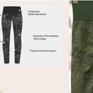 AnyBody  Green Flower Leggings